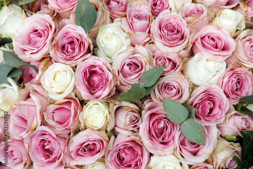 beautiful colorful wedding flowers, close up
