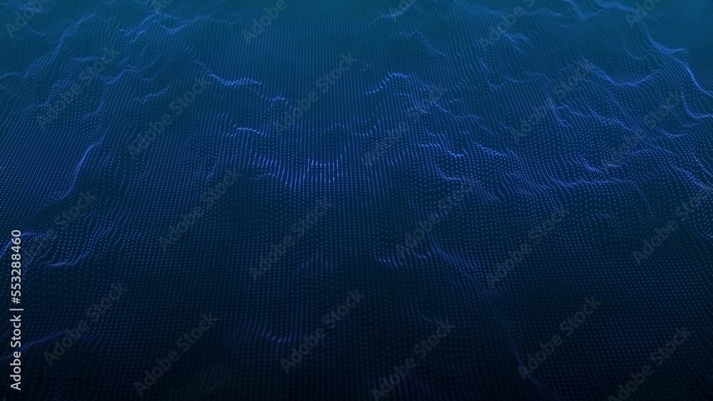 Abstract background with dynamic wave. Futuristic point wave. Sound ...