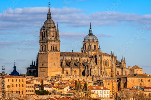 Scenic view of the Cathedral of Salamanca. Castilla Leon, Spain. photo