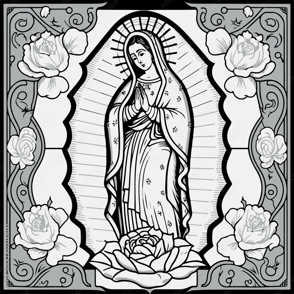 The holy Virgin of Guadalupe mexico