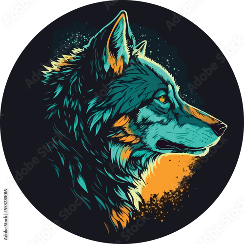 wolf at night