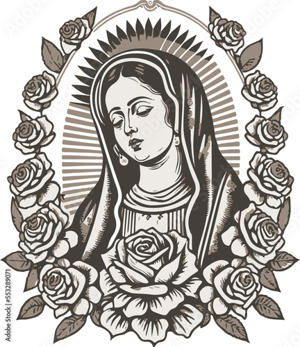 The holy Virgin of Guadalupe mexico
