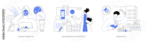 Beauty industry abstract concept vector illustrations.