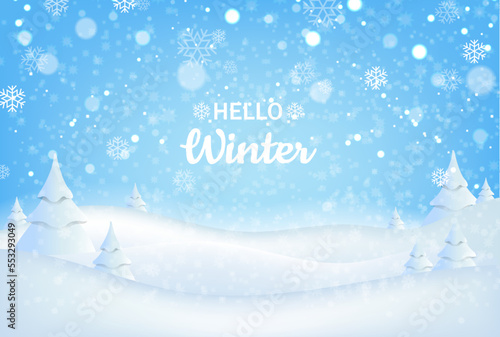 christmas background with snowflakes