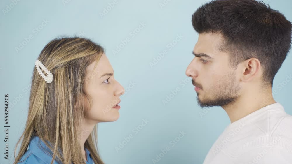 Married couple quarreling, arguing and not getting along. Severe incompatibility. Married couple quarreling, arguing and not getting along. Severe incompatibility.