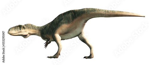 Abelisaurus was a bipedal carnivorous theropod dinosaur that lived in the late Cretacuous era in South America. It is related to Aucasaurus, Carnotaurus and Majungasaurus. 3D rendering   © Daniel Eskridge