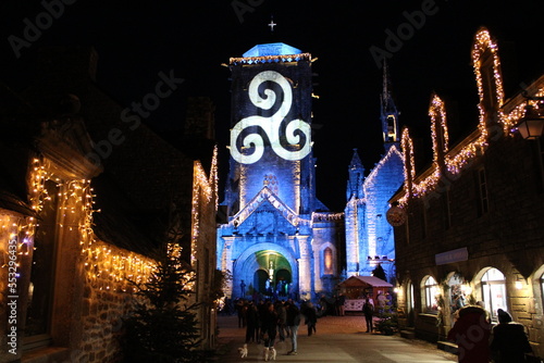 Fototapeta Naklejka Na Ścianę i Meble -  Village of Locronan during Christmas 2022. In Locronan, Bretagne, France.