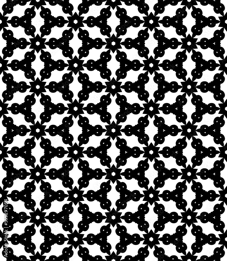 Black and white seamless pattern texture. Greyscale ornamental graphic design. Mosaic ornaments. Pattern template. Vector illustration. EPS10. Black and white seamless pattern texture. Greyscale ornamental graphic design. Mosaic ornaments. Pattern template. Vector illustration. EPS10.
