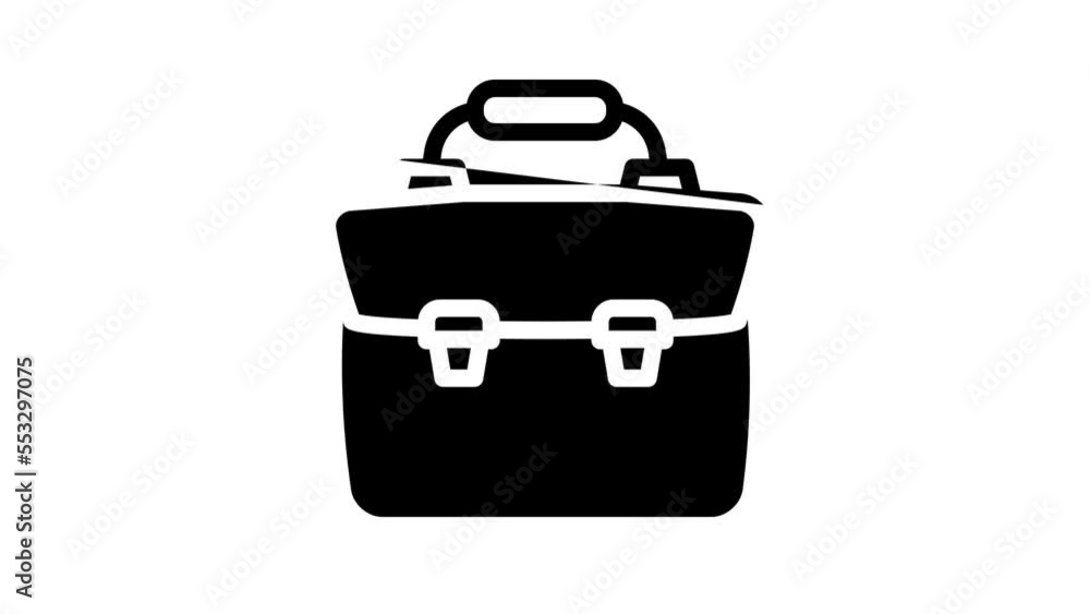 briefcase bag line icon animation briefcase bag line icon animation