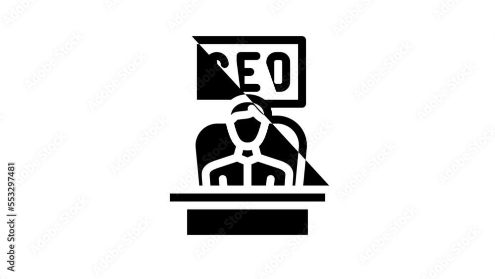 seo boss line icon animation seo boss line icon animation