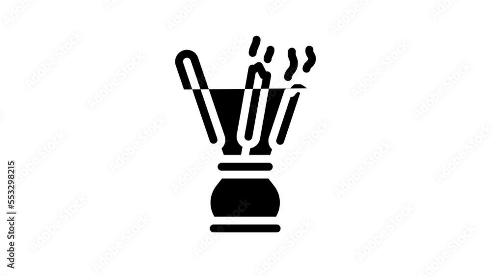 aroma therapy meditation line icon animation aroma therapy meditation line icon animation