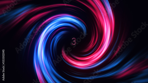 3D Digital Galaxy background, red and blue waves. Abstract Wave Background. Red Blue Tunnel. Space Motion, Swirl. 3D Digital Galaxy. 3D Digital Galaxy. Countdown 3 2 1