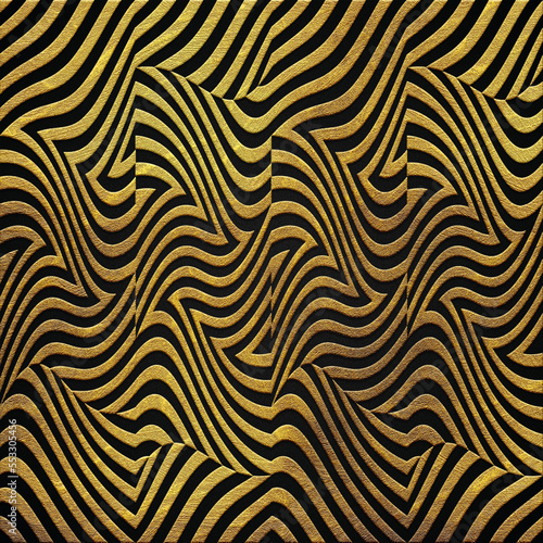 black and golden abstract wave moving background poster banner design