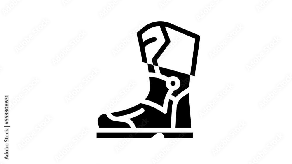 boots motorcycle line icon animation boots motorcycle line icon animation