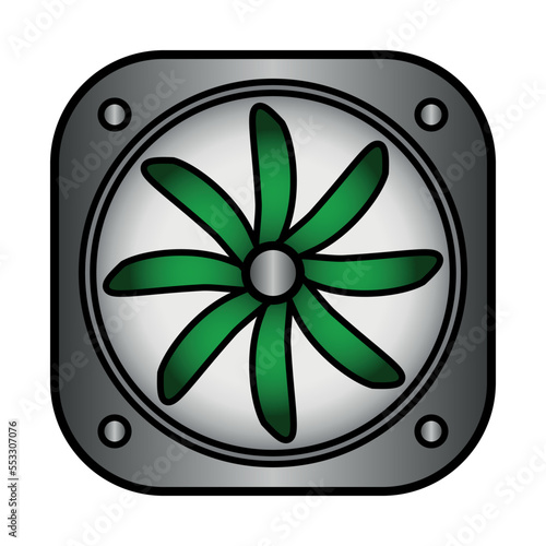 Computer cooler icon.