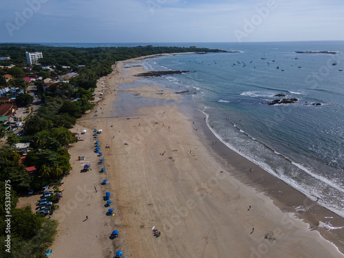 Beautiful aerial view of Tamarindo Beach and Town in Guanacaste Costa Rica photo