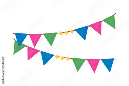 colorful pennants icon