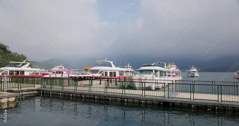 Sun moon lake jetty pier in Nantou of Taiwan