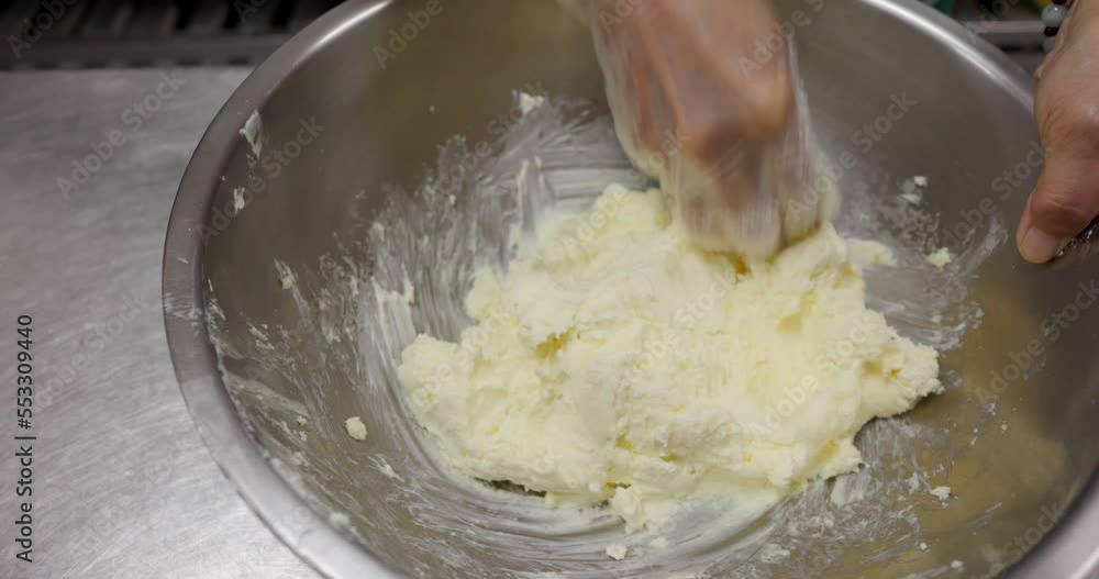 Mix of the dough for making cake Mix of the dough for making cake