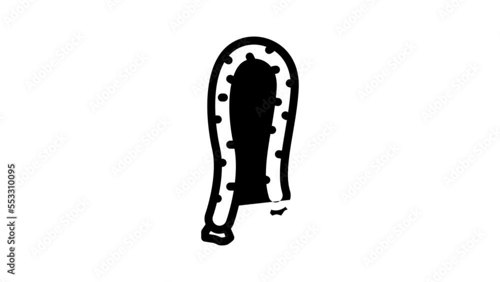 german sausage meat line icon animation german sausage meat line icon animation