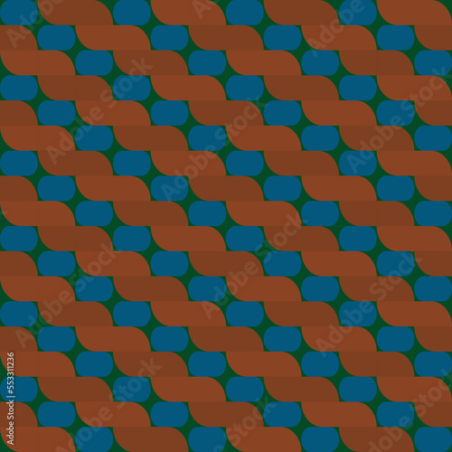 seamless dark orange pattern with intresting geometric shapes