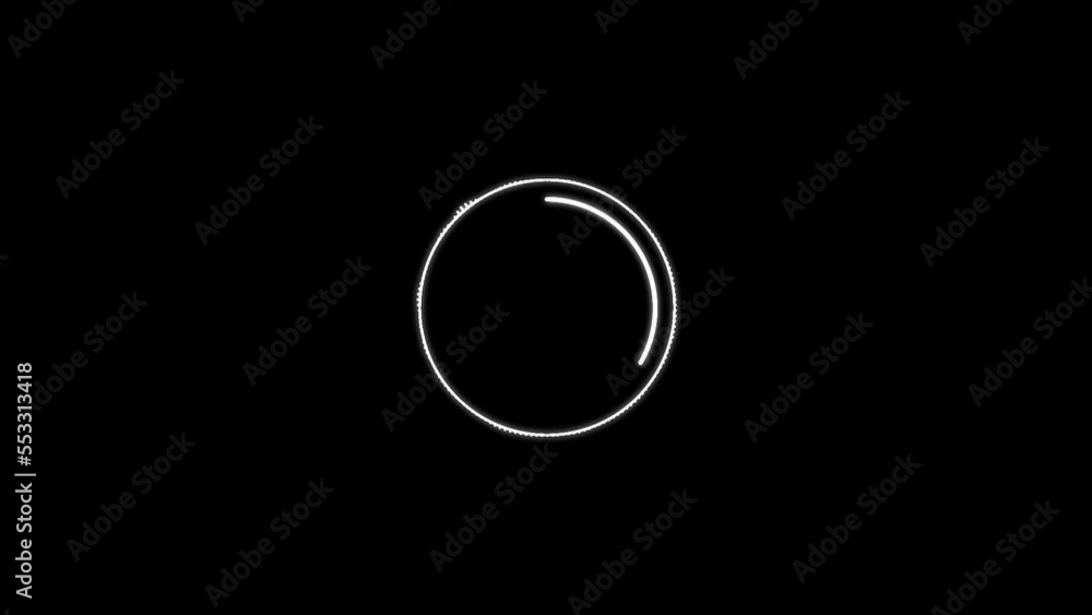 Abstract white audio ring equalizer on a black background. Abstract white audio ring equalizer on a black background.