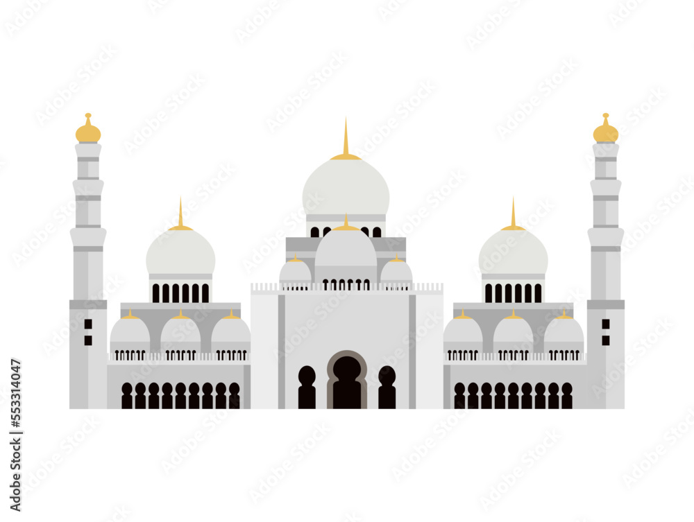 UAE Mosque Temples Composition