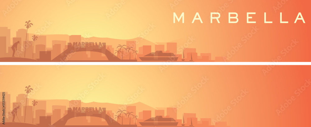 Marbella Beautiful Skyline Scenery Banner