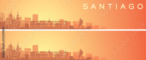 Santiago Compostela Beautiful Skyline Scenery Banner