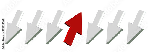 red arrow up