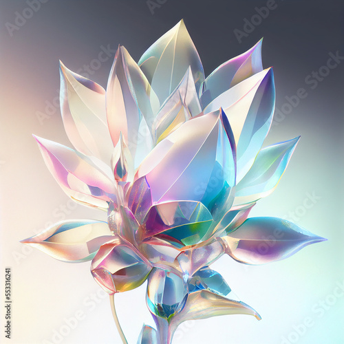 Iridescent Crystal Flower