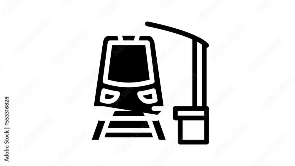 stop train line icon animation stop train line icon animation