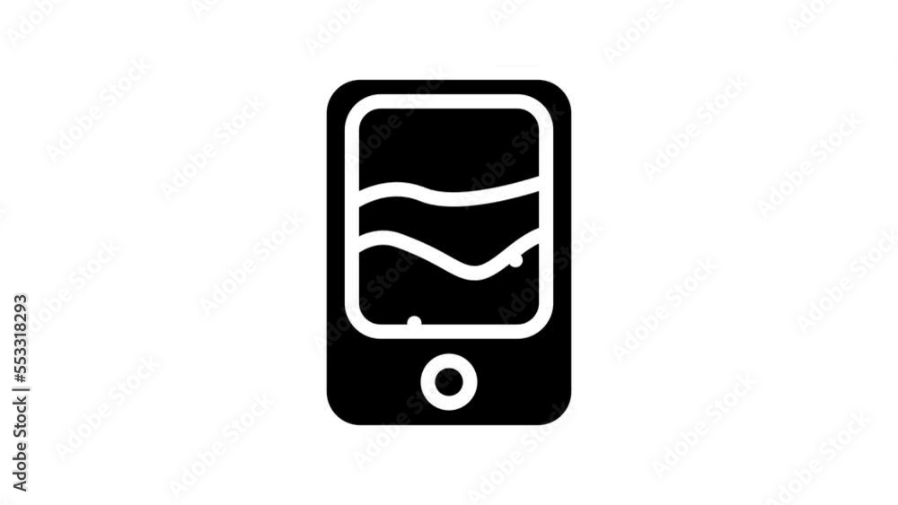 sounder diver electronic gadget line icon animation sounder diver electronic gadget line icon animation
