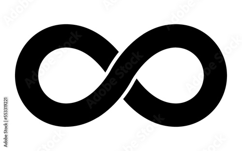 Eternity loop symbol logo vector endless abstract line icon. Infinite unlimited cycle sign illustration concept design.