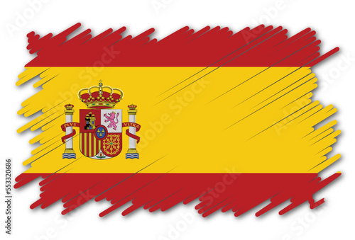  flag of Spain design in abstract shape
