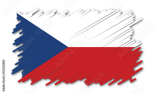  flag of Czech Republic design in abstract shape photo