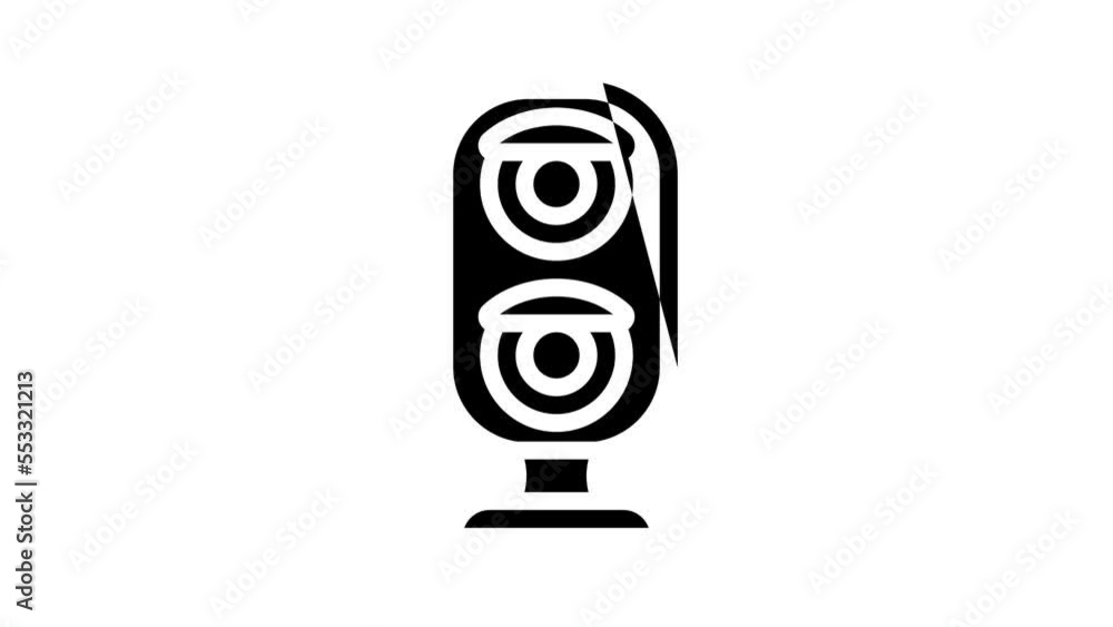 railway traffic light line icon animation railway traffic light line icon animation