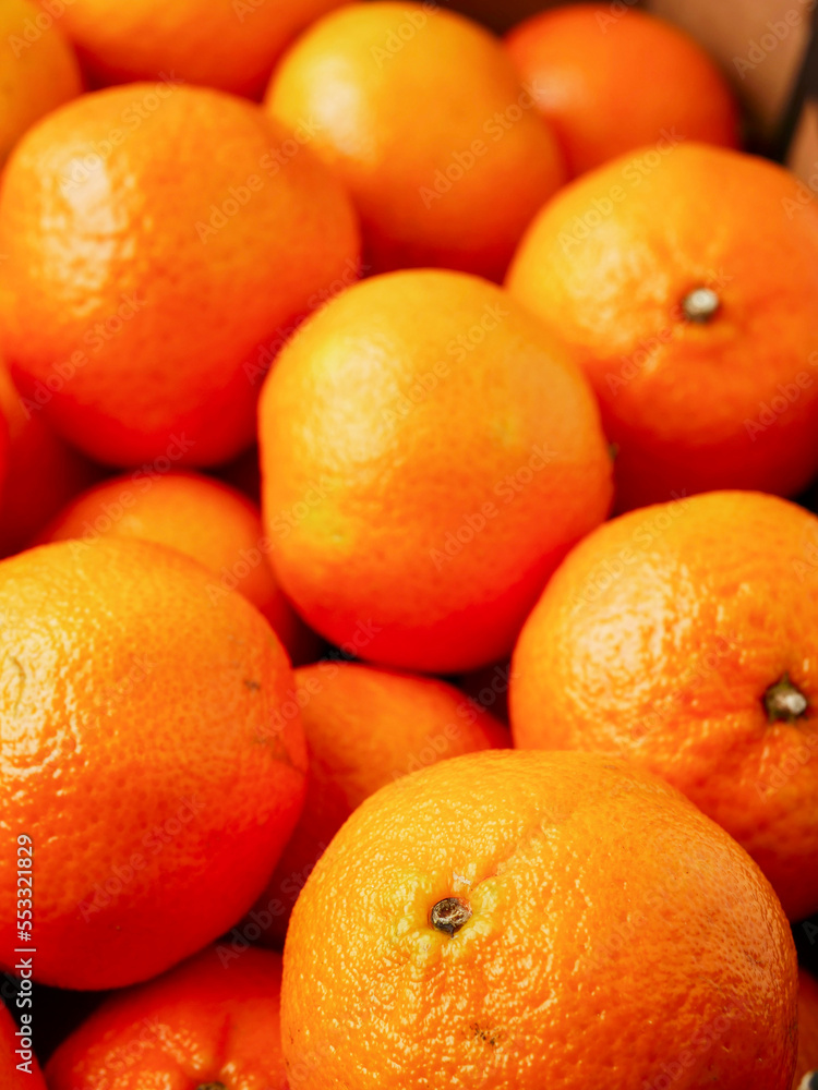 Close up of pile of juicy fresh mandarins or tangerine. Close up of pile of juicy fresh mandarins or tangerine.