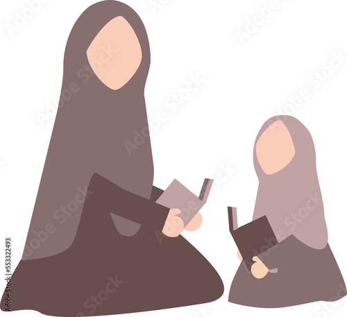 Muslim Mother and Daughter