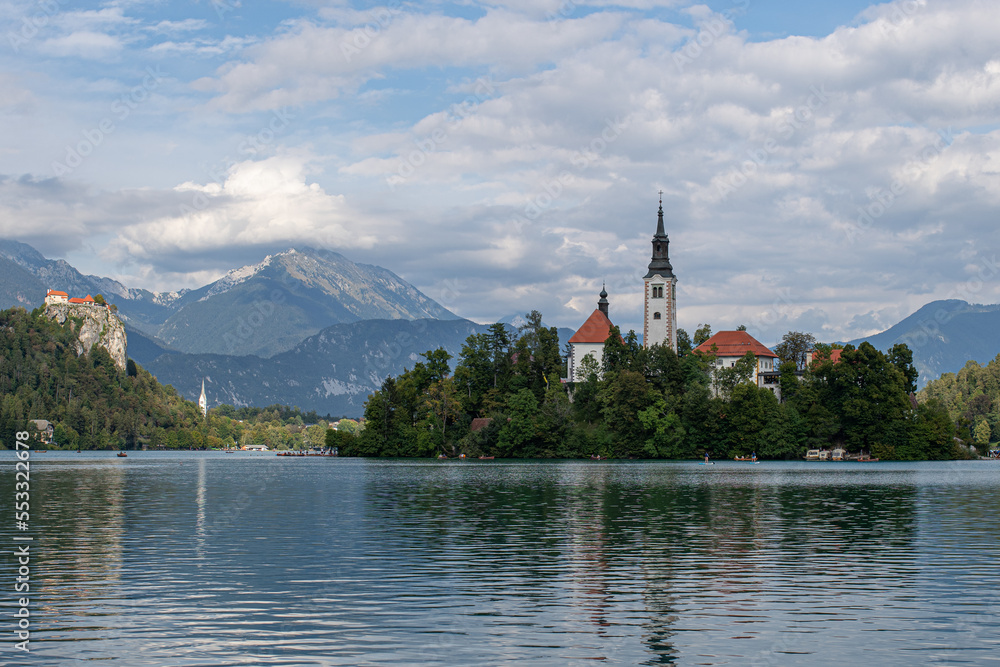 church assumption of mary on bled lake island