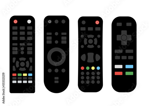 Remote control tv icon. Flat vector remote control video modern design device