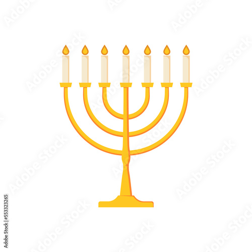 Menorah vector icon hanukkah menora jewish symbol isolated logo. Hanuka icon candlestick