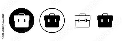 Briefcase icon vector illustration. suitcase sign and symbol. luggage symbol.