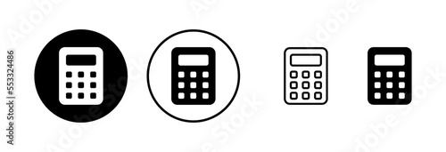 Calculator icon vector illustration. Accounting calculator sign and symbol.