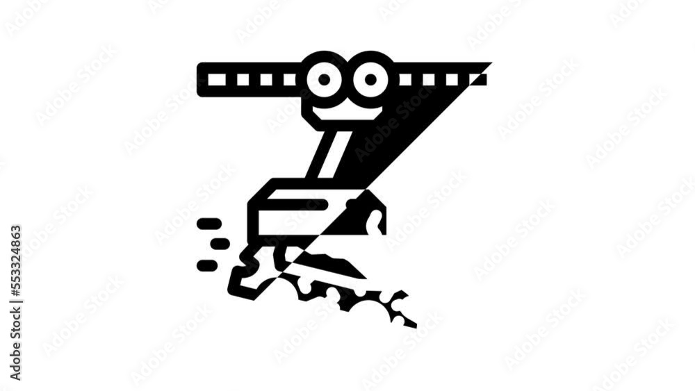 scrap metal line icon animation scrap metal line icon animation