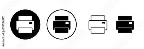 Print icon vector illustration. printer sign and symbol