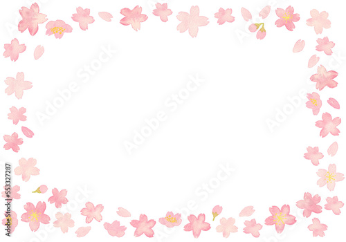 水彩のシンプルな桜背景