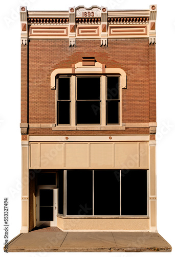 Turn of the last century architecture isolated on a transparent background.