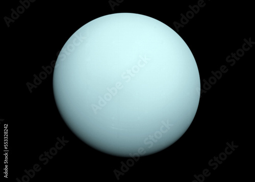 The planet Uranus in our Solar system. 
Elements of this image are furnished by Nasa.