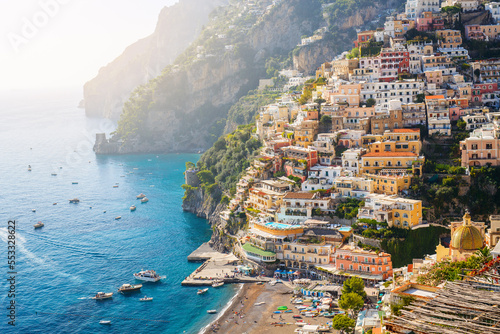 Positano town on Amalfi coast in Italy photo
